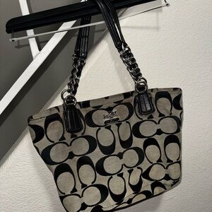 Black Coach Signature Tote